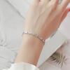 Korean Style Sterling Silver Crystal Beaded Bracelet for Women - Simple, Personalized Gift for Girlfriend or Bestie