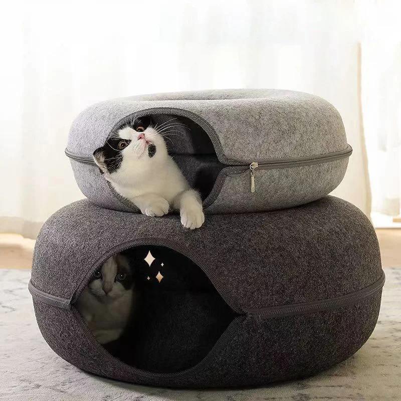 Lit pour chats Fournitures d'hiver pour animaux de compagnie Maisons et habitats en peluche Accessoires chauds pour chiots Tapis pour chien Objets Maison Panier pour chaton Accessoire