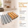 2PCS Nonstick Baguette Baking Pan Three Channel Bread Baking Tray  Commercial Bakery