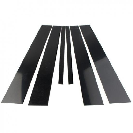 6x Glossy Black Car Door Trim Cover Kit Pillar Posts For Honda Accord 2013-2017
