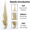 MISS WIG Synthetic Flexible Wrap Around Ponytail Hair Extensions Long Wavy Ponytail Wig For Women Daily Wear