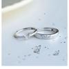 Adjustable Butterfly Couple Ring Set Sterling Unisex Vintage Geometric Design Romantic Gift Him Her