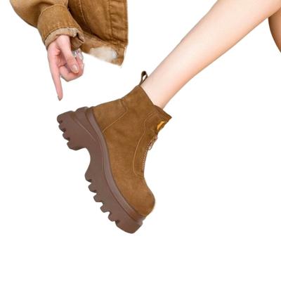 Ankle Boots for Women's Flats Platform Shoes Suede Sport Shoes Winter Fashion Chelsea Boots New Trend Dress Mujer