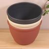 1 pièce avec soucoupe Pot de fleurs rond épais imitation céramique en PP Pot de fleurs Plantation intérieure Salon Balcon Pot pour bonsaï