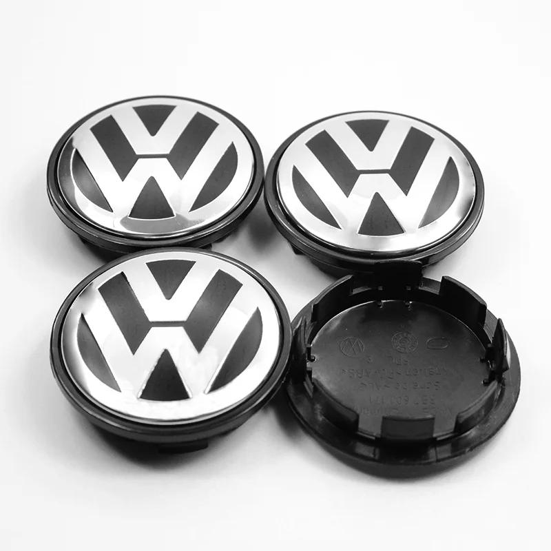 LVAXC1 4pcs 55mm 65mm car styling wheel center wheel hub cap modification accessories suitable for VW Volkswagen Jetta MK5 Golf Passat