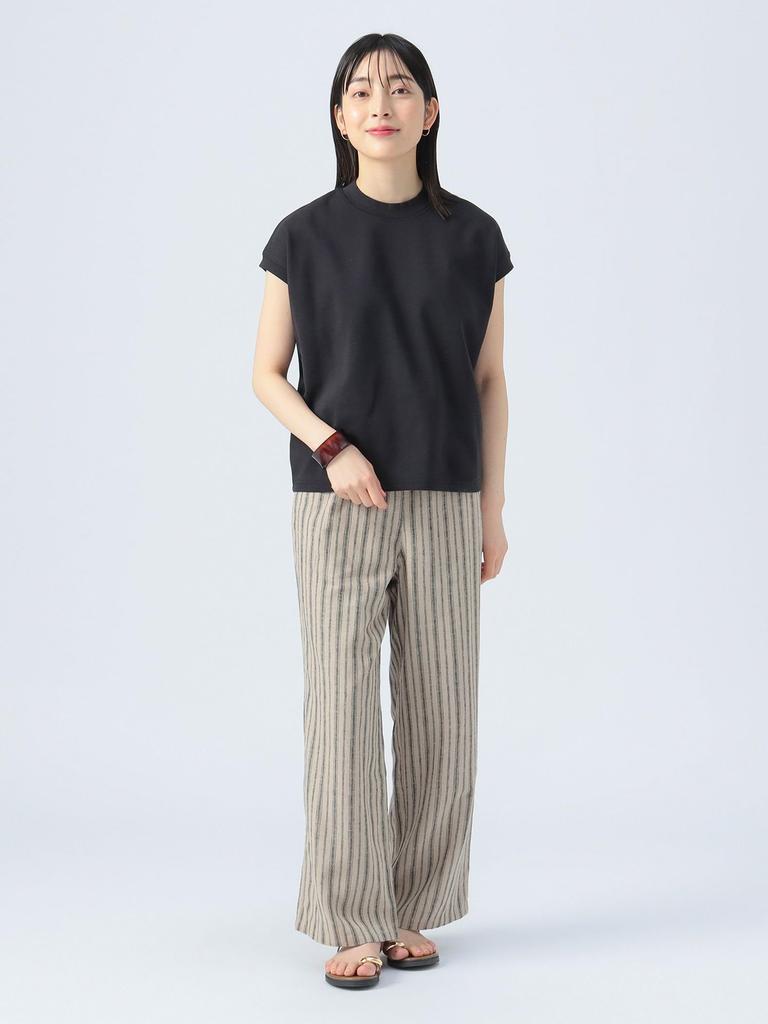 Beams Heart TEE High Neck French Pullover Black One Size S/S Women's