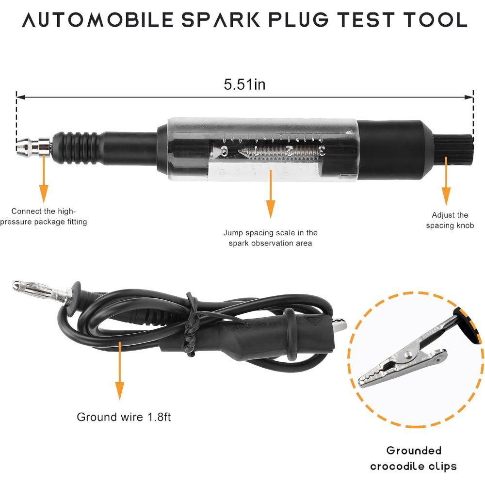 Flashover Gauge Car Sparking Plug Tester Adjustable Engine In Line Tester Engine Maintenance
