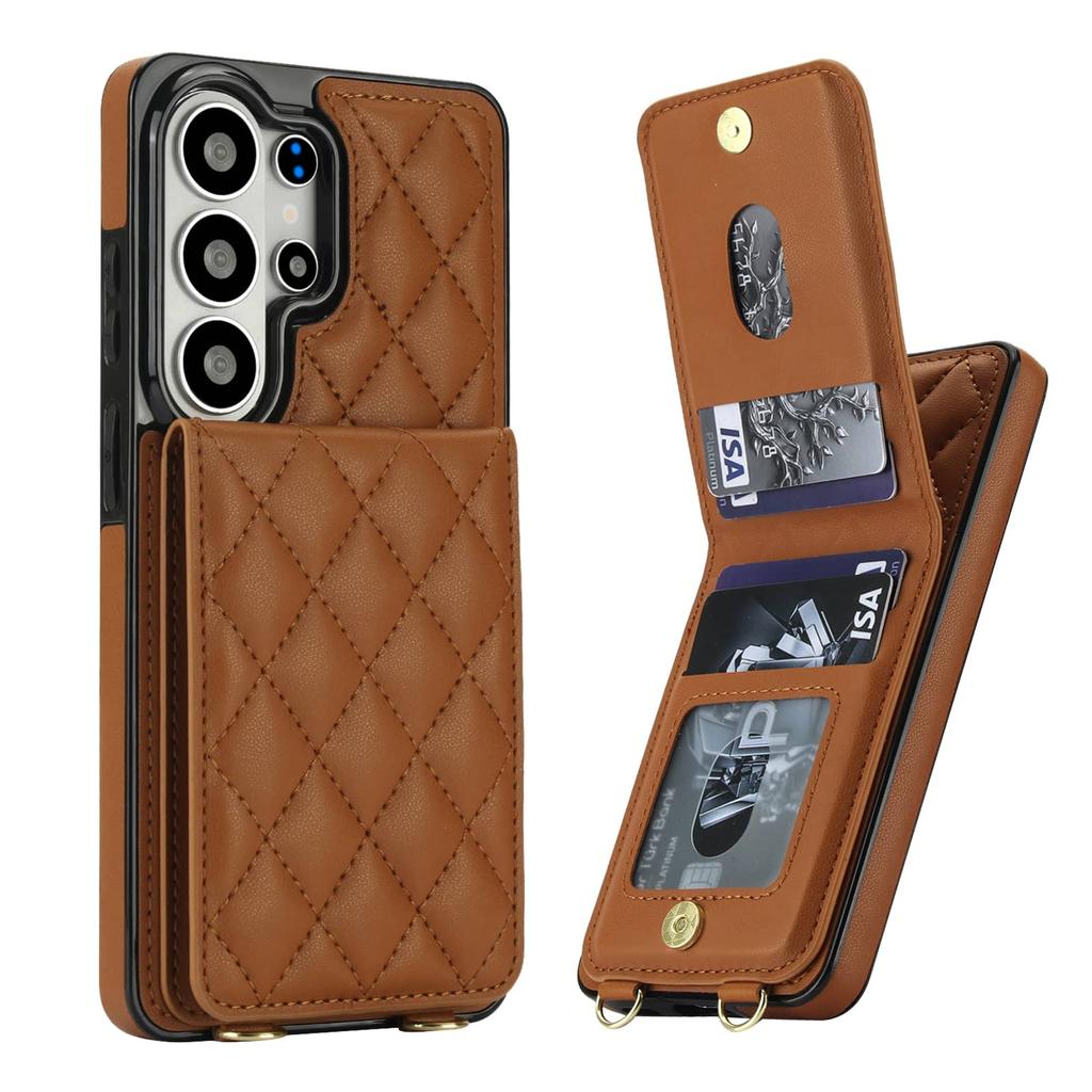 For Samsung Galaxy S26 S25 S24 S23 S22 S21 Ultra Note 20 Ultra Case Wallet with Card Holder, Flip Magnetic Clasp Kickstand Cover
