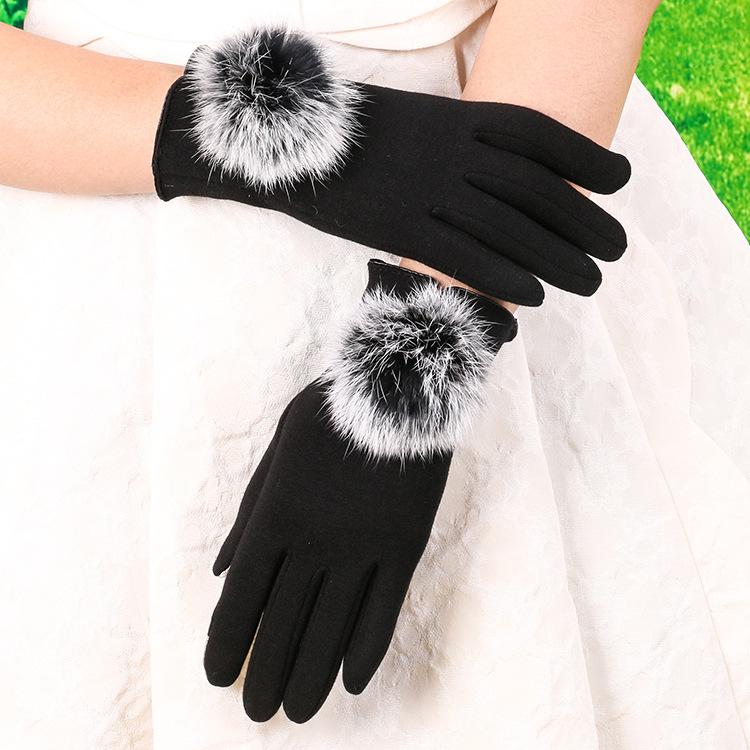 Warm Gloves for Women In Autumn and Winter Outdoor Cycling  Cute Cold Proof Touch Screen Gloves for Women