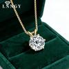 Lnngy Gecertificeerde 0,5 ct–5 ct Moissanite Ketting Sprankelende Solitaire Laboratorium Gekweekte Diamant Hanger Kettingen voor Vrouwen Dagelijkse Sieraden