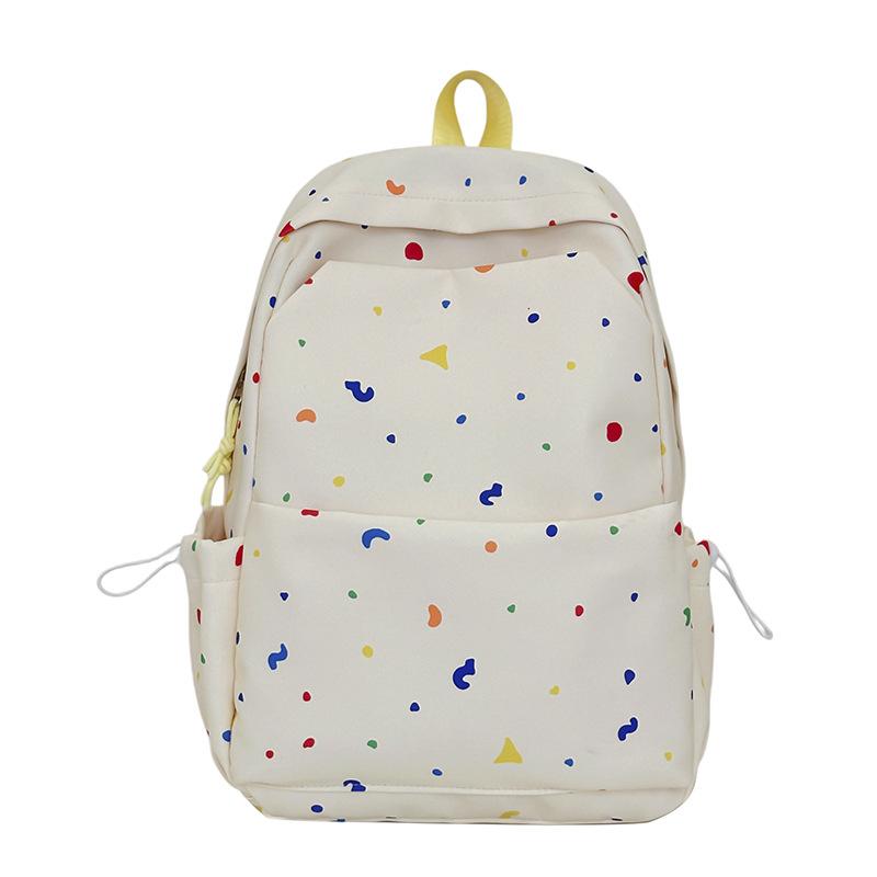Schoolbag wholesale summer new junior high school girl heart floral shoulder large capacity simple new versatile travel backpack