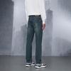 HLA Men's Three-Body English LOGO Series Straight-Leg Jeans
