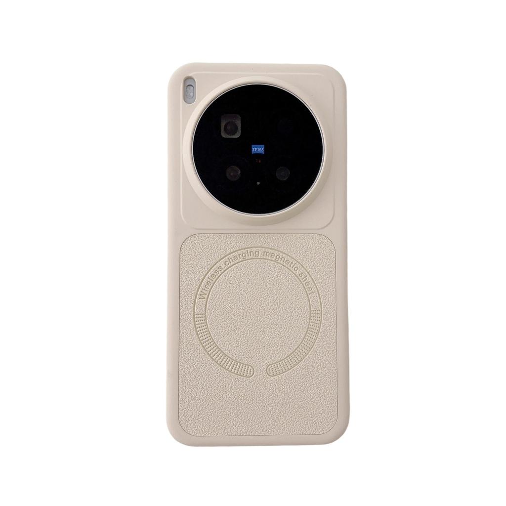 Applicable to vivoX300pro plain leather magnetic mobile phone case contrasting color creative VIVOX300U anti-drop protective case x300