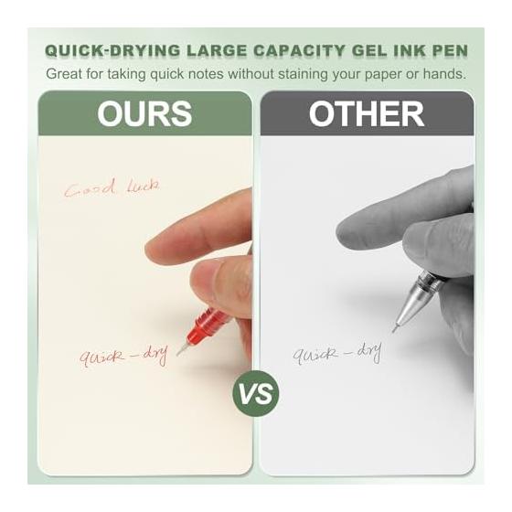 PATIKIL 12 Pcs Color Gel Ink Pens, 0.5mm Extra Fine Point, Smooth Writing, Quick Dry Liquid Ink Rollerball Pens for Office, Classroom, Teacher