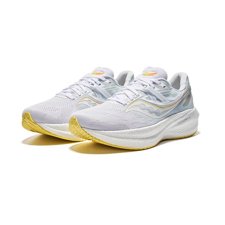 SAUCONY Triumph 20 Comfortable Shock Absorption Slip Resistant Durable Low Top Marathon Running Shoes Unisex Running Shoes Platinum S20759-81