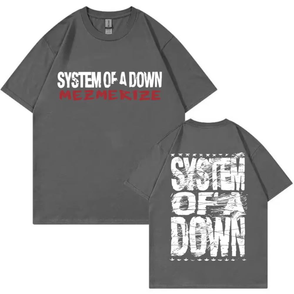 

Rock Band System of A Down Cotton T Shirts Men Women Vintage Alternative Metal Music T-shirts Women s Oversized Tshirts 3XL
