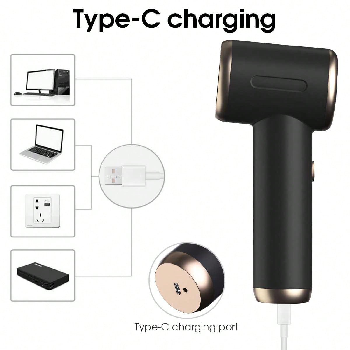 

1pc Multipurpose 2in1 Vacumm Cleaner Dust Blower Car Home USB Charge Portable Mini Hand Air Blowing Dust Suction Wireless чёрный