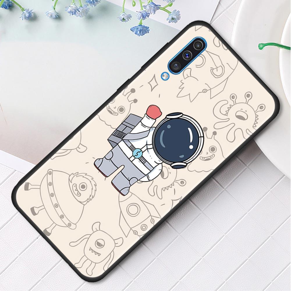 Niedliche Cartoon Stern Planet Astronaut Hülle für Samsung Galaxy A50 A70 A10 A20e A30 A40 A20s A10s A10e A80 A90 A60 A30s Handyhülle