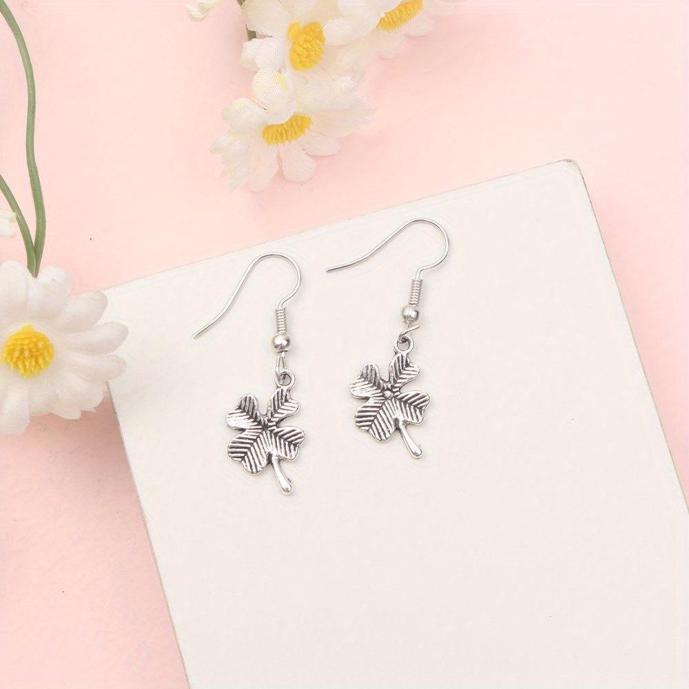 9/18/27pcs Alloy Clover Pendant, Plant Pendant, Four Leaf Clover Jewelry, DIY Summer Beach Ankle Bracelet Earrings