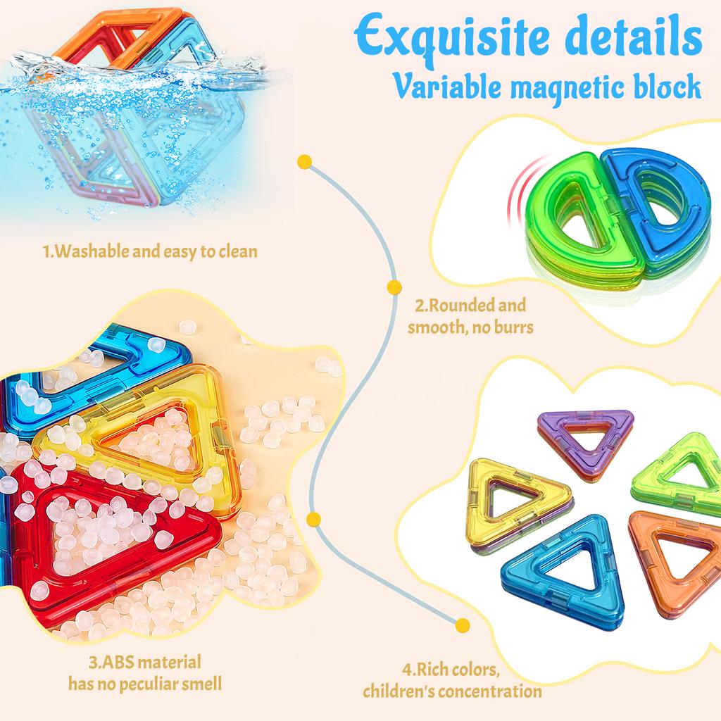 Magnetspielzeug Große Größe DIY Magnetische Bausteine Konstruktionsspielzeug Für Kinder Bausteine STEM Spielzeug Lernspielzeug