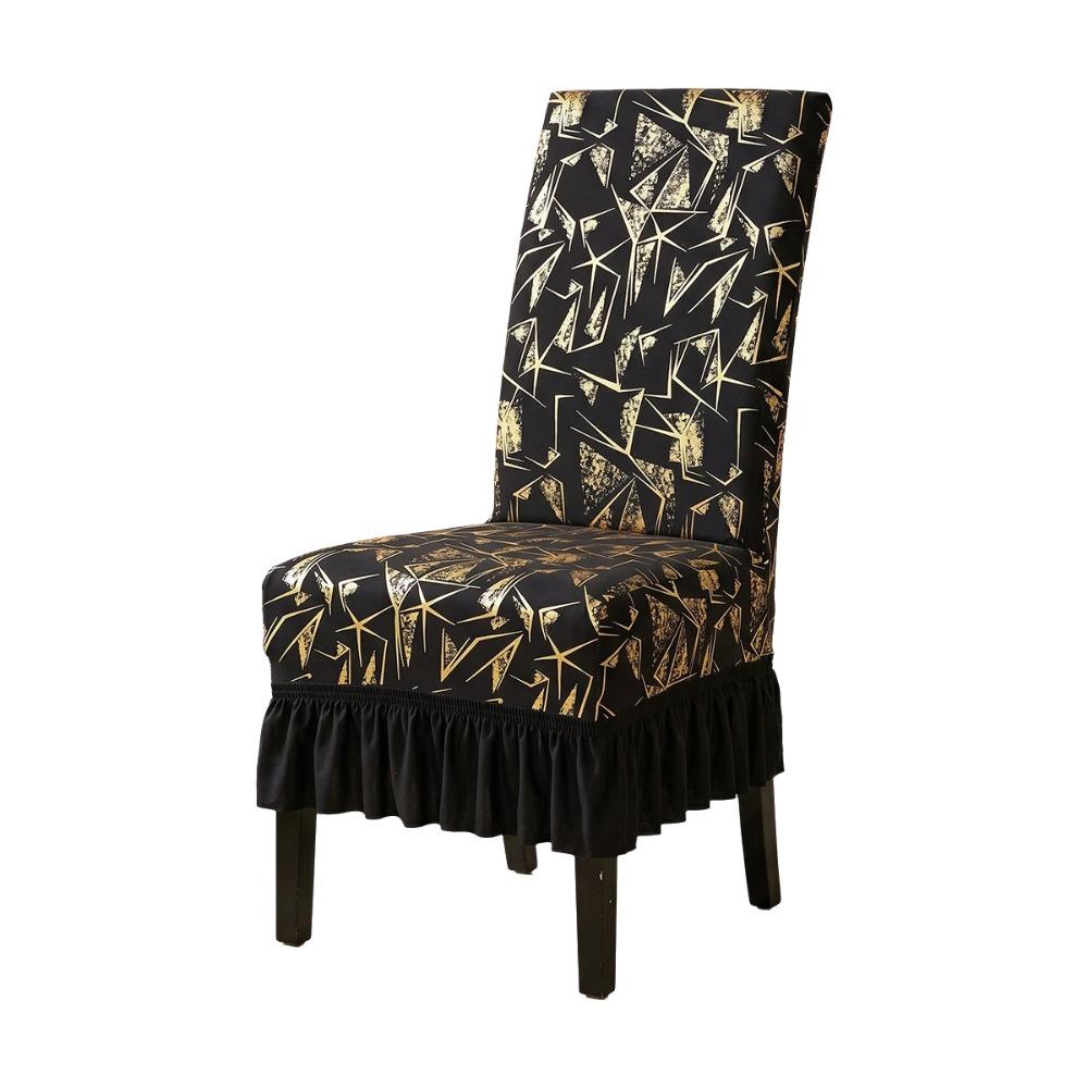 Dustproof Skirted Chair Cover Wear-resistant Dinning Seat Case Chair Slipcover  Living Room