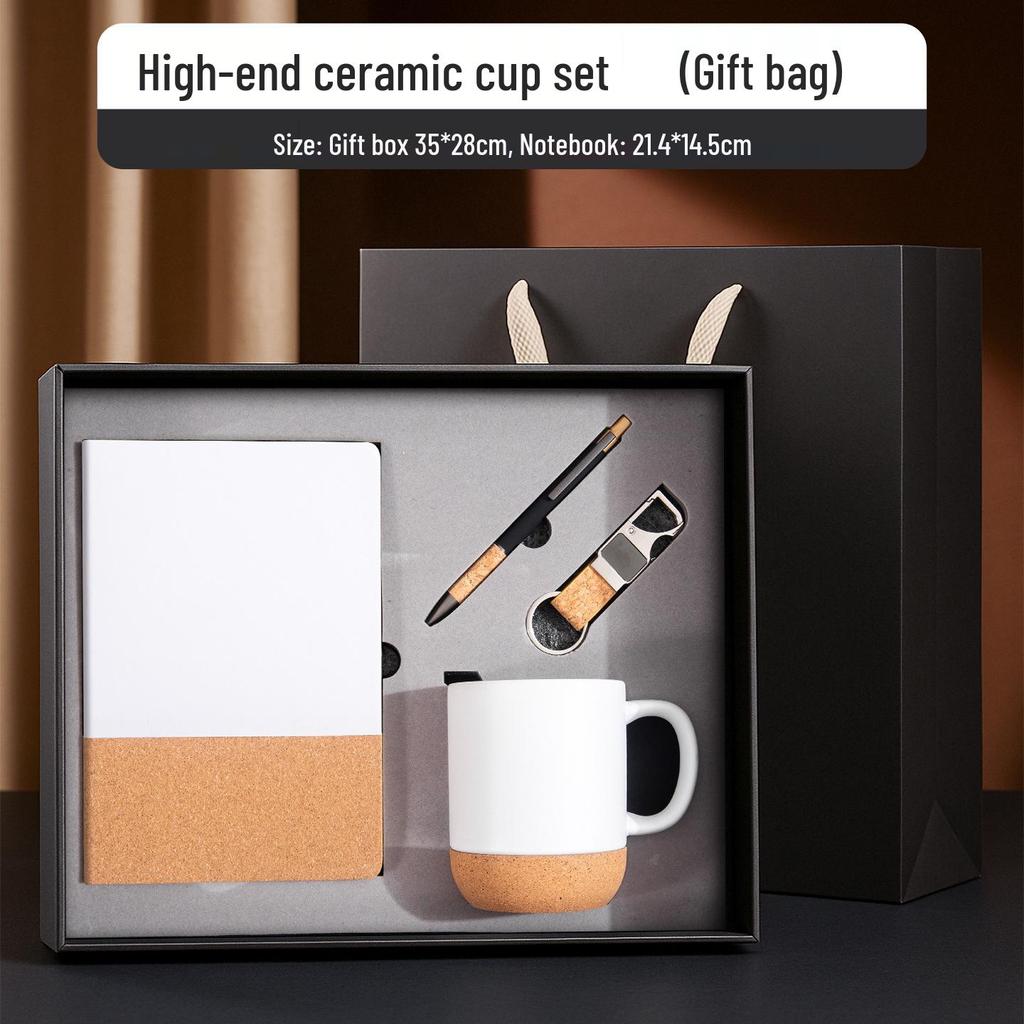 Business Gift Set: A5 Notebook, Notepad, Pen, Keychain, Mug