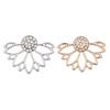 Women Fashion Shiny Rhinestone Hollow Out Ear Jacket Stud Earrings Jewelry Gift