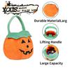Portable Candy Container for Halloween Pumpkin Plush Tote Bucket, Cute Trick-or-Treat Bag, Trick or Treat Bucket Basket with Handle Kids Girls