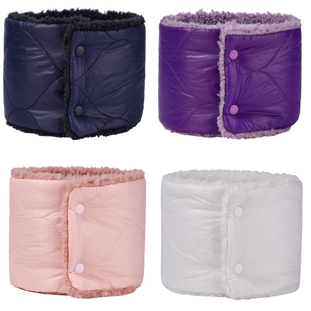 

Snap Fastener Fleece Scarf Bib Winter Scarves High Quality Thermal Neck Warmer Unisex чорний