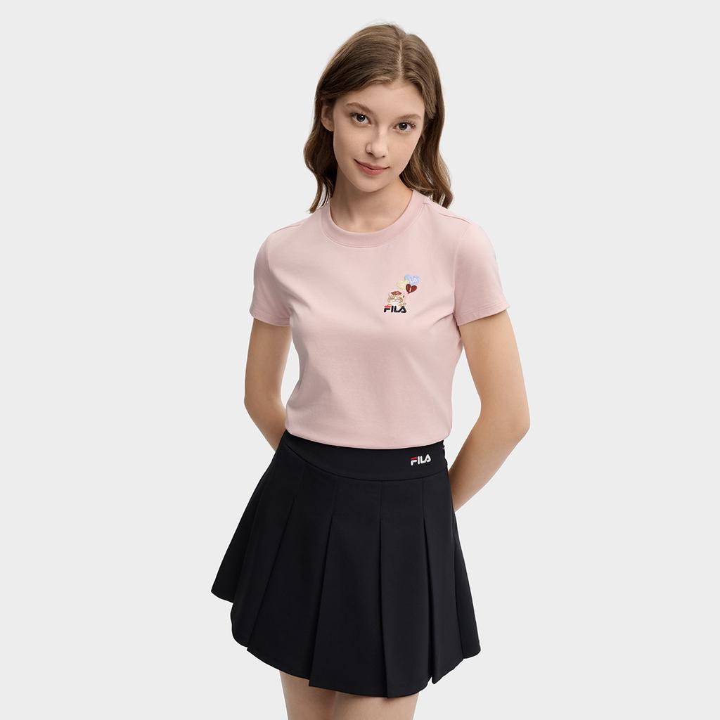 Fila Original Surf Balloon T Classic Simple Embroidered Logo Cat Retro Sports Casual Versatile Comfortable Short Sleeve T-Shirt F51W619101FPK