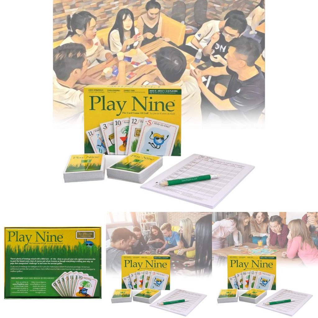 Play Nine English Version Card Game Engaging Family Gathering Golf Style Fun