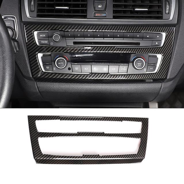 ABS Carbon Fiber Car Center Control Interior Decoration Sticker For BMW 1 2 Series F20 F21 F22 F23 2012-2018 Car Accessories