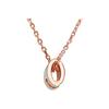 Hermes Mini Pop H Necklace Pendant Bubble Green Women necklace Rose-Gold H147992FO17
