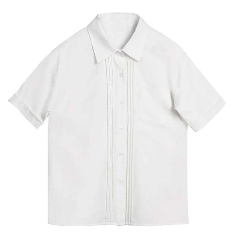 

Японская школьная форма JK: Комплект: белая футболка с коротким рукавом и коричневая клетчатая плиссированная юбка L