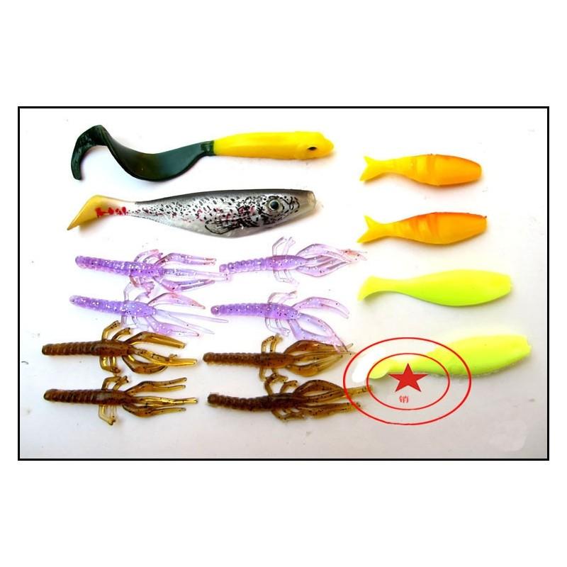 Soft Plastic Lure Set For Bass Night Fishing With Glowing Baits For Anglers