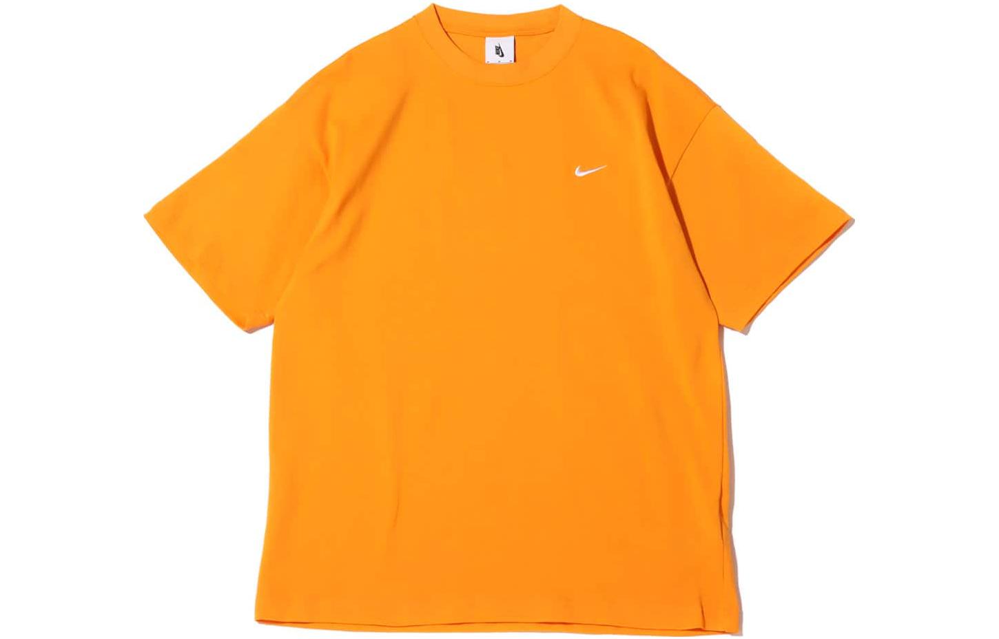 

Nike T Shirts Men s Orange Crew Neck Moderate Straight Fit DA0321-886 L