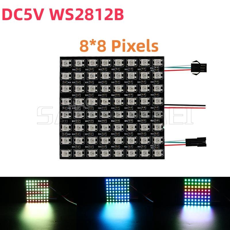 

DC5V/12V WS2815 Dual Signal Digital Flexible Individually Addressable Panel Light Strip 2812 8x8 16x16 8x32 Module Matrix Screen