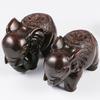 Luxuriöse Elefantenfigur Holzornamente Handwerk Retro Heim Feng Shui Desktop Dekoration Natürliche Geschnitzte Elefantenstatue
