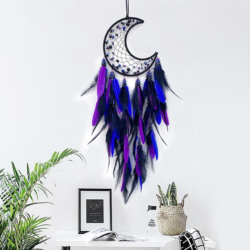 Dream Catcher Handcraft Colorful Feather Wind Chimes Wall Pendant Bedroom Living Room Decoration Festival Party Gifts Home Decor