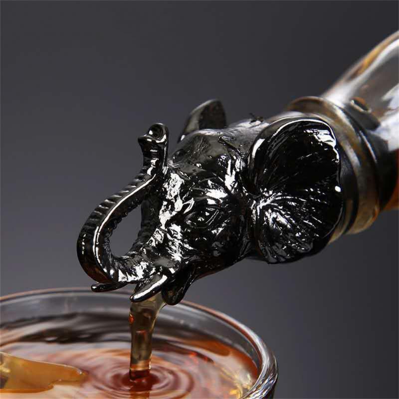 Wine Pourer Deer Elk Lion Wine Stopper Stainless Steel Bartender Tool Deer Head Wine Mouth Wedding Party Bottle Stoppers