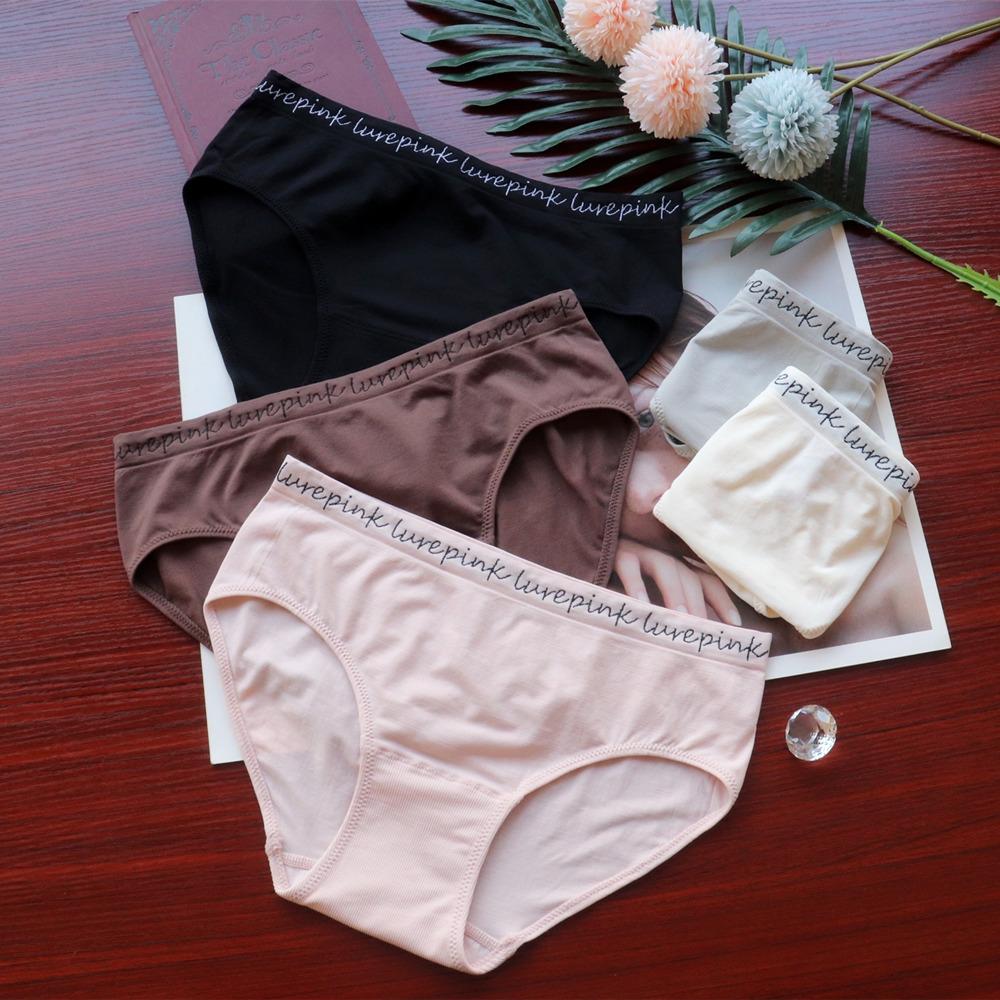 Women Panties Breathable Simple English Low-rise Underwear Women Comfortable Hip Lift Women's Briefs