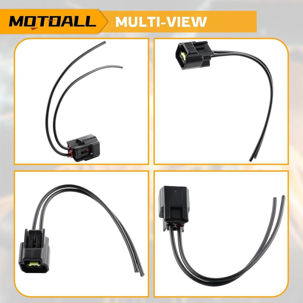 MOTOALL Ignition Coil Connector Plug Wire Harness Pigtail Wiring Loom 2-Way For Ford 4.6L 5.4L 6.8L 1991-2011 & Lincoln Mazda Suzuki - 8Pcs