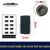 Electric Tool Carbon Brush Holder Hex Socket Screw Set, 5x8 Steel Jackhammer Screw