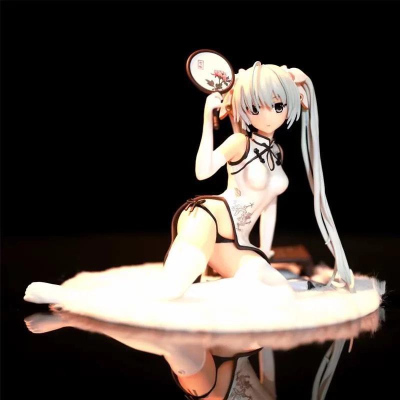 12CM Anime Yosuga No Sora Kasugano Sora Figure China Dress Style Cheongsam Cute Model Toy Gift Decoration Ornaments PVC