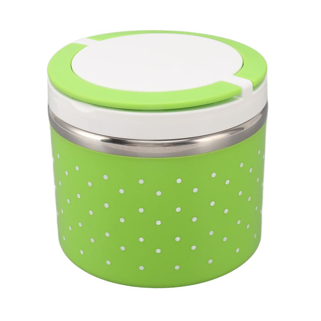 Round Insulated Lunch Box Leakage Proof Portable Large Thermal Food Container for School Office