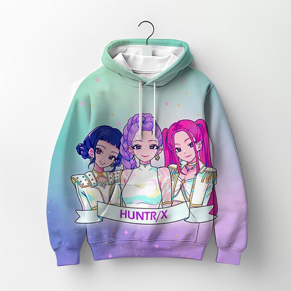 Girls' Clothing KPop 'Devil Hunter' Sweatshirt Fashion Casual Pullover New Movie Kids Hoodie