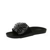 Thick-soled thick-soled slippers for women's summer wear, new Korean version of fashion rhinestones, fireworks with skirts, cool slippers