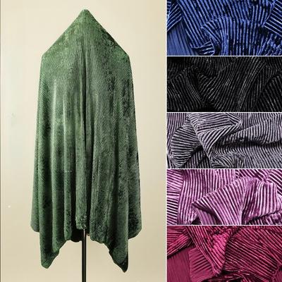 100x152cm Striped Textured Pleated Fabric Elastic Silky Drape for Spring and Dress Wide Leg Pants Clothing Fabric