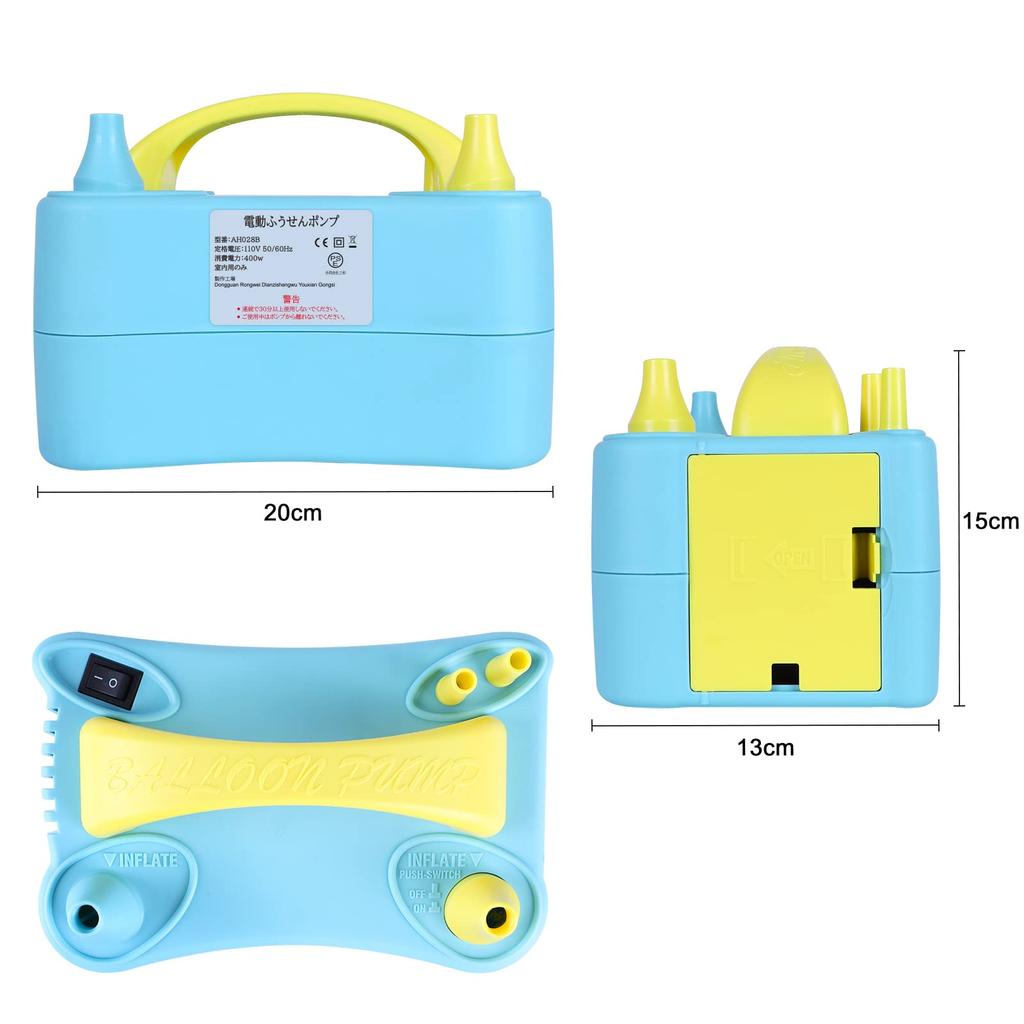 Deeplee Electric Balloon Electric For Air Pump for Rubber 2 Air Can be Used Japanese Instruction Manual Nozzle For Birthday Parties Pump, Blower,