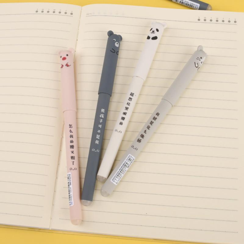 Löschbarer Stift, Bären-Styling, kreativer Gelstift, volle Nadelröhre, 0,38 mm, niedlicher Cartoon, löschbarer Stift, löschbarer Stift für Studenten